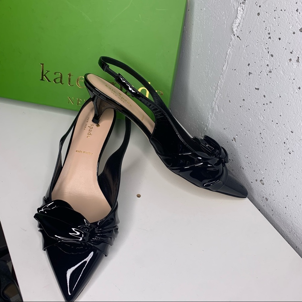 Kate spade ♠️ Ophelia patent leather slingback pumps
